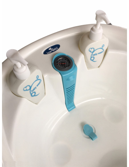 10130790001,Set cadita 88 cm cu termometru, reductor si accesorii, White Blue