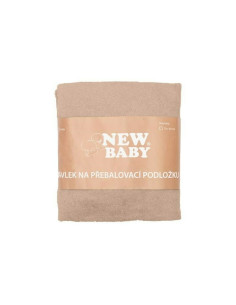 BN-43928,Husa, New Baby, Pentru saltea de infasat, 50x70 cm, Cu banda elastica, Bumbac terry, Beige 2