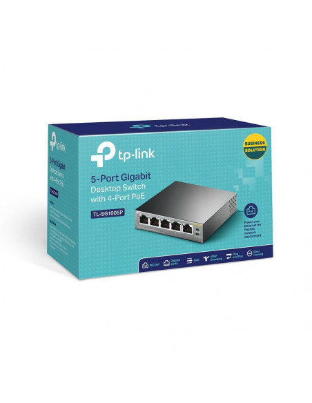 Switch TP-LINK TL-SG1005P, 5 port, 10/100/1000 Mbps,TL-SG1005P