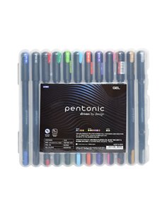 Pixuri cu gel Linc Pentonic 856SET, 12 Culori/set 