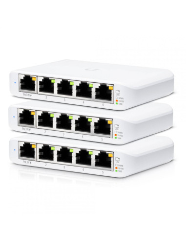 UBIQUITI UNIFI GIGABIT SWITCH 5-PORT 3PK,USW-FLEX-MINI-3