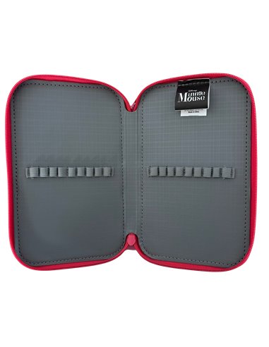 Penar neechipat cu 3 fermoare MNPE2203-1, Motiv Minnie Mouse, Rosu