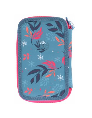 Penar neechipat Pigna cu 3 fermoare, Motiv Frozen, Albastru/roz