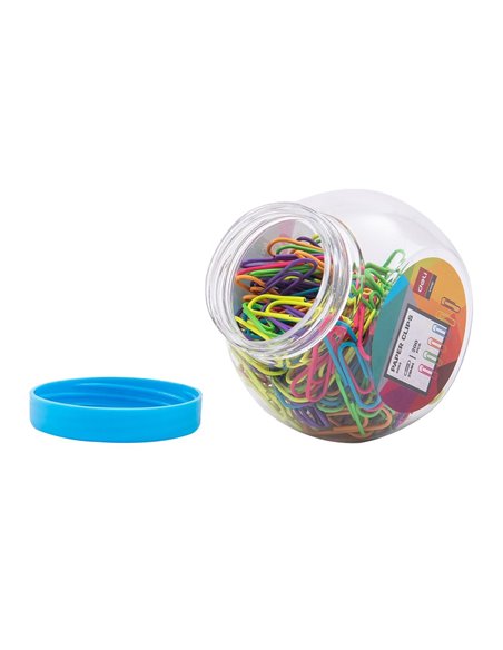 Agrafe metalice colorate Deli  DLE0053, 29mm, 200buc/borcan