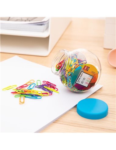 Agrafe metalice colorate Deli  DLE0053, 29mm, 200buc/borcan