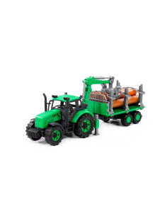 96487,Tractor cu remorca lemne - Progresso, 40x11.5x17 cm, Polesie 2