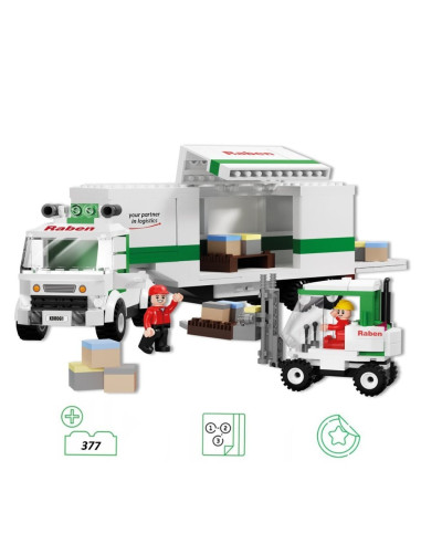 KBR061,Blocki Raben, Camion cu remorca, 377 piese