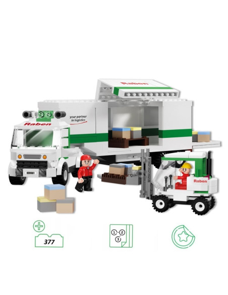 KBR061,Blocki Raben, Camion cu remorca, 377 piese