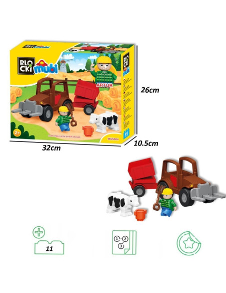 MU5004,Blocki mubi, Aventura la ferma, 11 piese