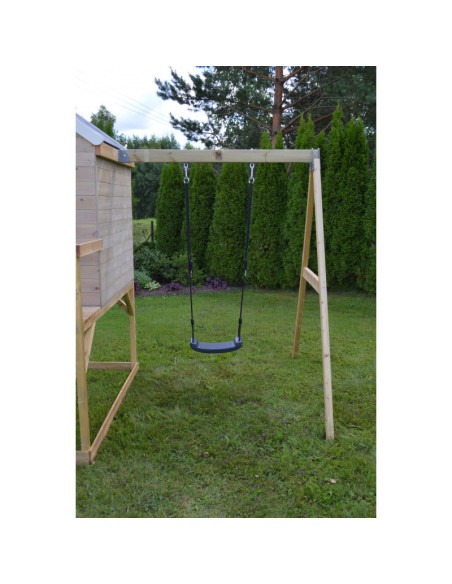 M24G,Casuta de gradina Grey Lodge cu platforma, tobogan si leagan (M24G), Wendi Toys