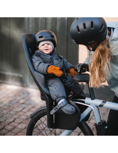 TA12021301,Scaun pentru copii, cu montare pe bicicleta in spate - Thule Yepp 2 Maxi Frame mounted, Midnight Black