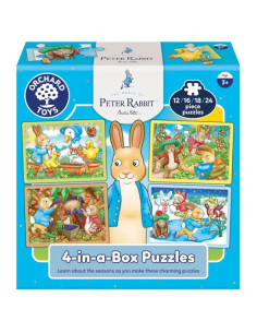 ORWPR004,Cutie puzzle x 4 Peter Rabbit
