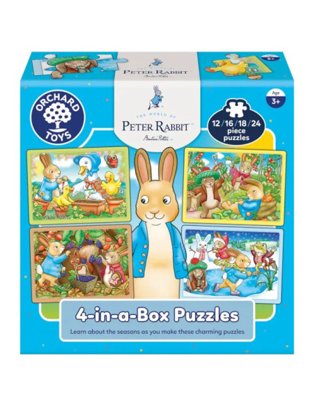 ORWPR004,Cutie puzzle x 4 Peter Rabbit