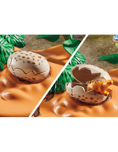 PM71526,Playmobil-CUIB DE STEGOSAURUS SI HOT DE OUA