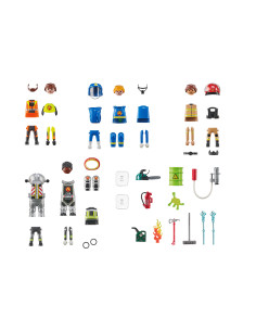 PM71468,Playmobil-CREEAZA PROPRIA FIGURINA ECHIPA DE POMPIERI 2
