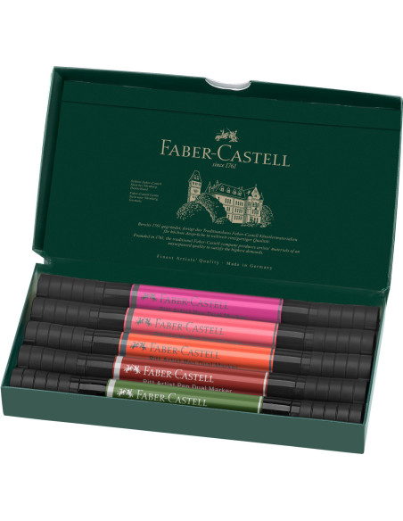 FC162007,Pitt artist pen dual marker set 5 buc flowers faber-castell