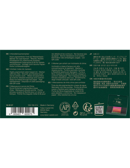 FC162007,Pitt artist pen dual marker set 5 buc flowers faber-castell