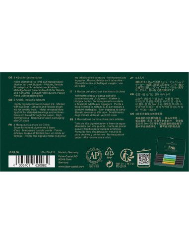FC162008,Pitt artist pen dual marker set 5 buc animals faber-castell FC162008,Pitt artist pen dual marker set 5 buc animals faber-castell