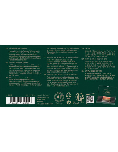 FC162009,Pitt artist pen dual marker set 5 buc portret faber-castell FC162009,Pitt artist pen dual marker set 5 buc portret faber-castell