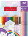 FC111221,Creioane colorate 18+6 culori unicorni faber-castell