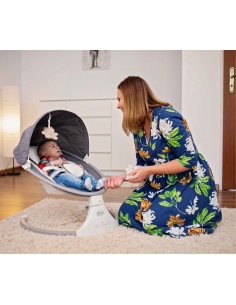 4BABY-958302,Leagan electric cu telecomanda 4Baby ROCK'N RELAX Gri 2