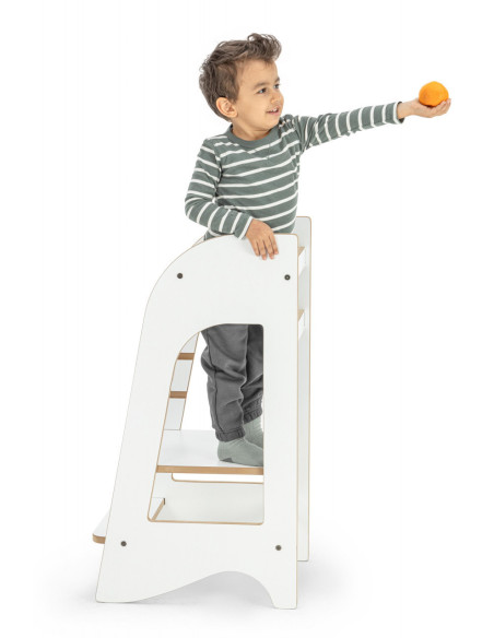 UP-Mtyz_kuleMDFalb,Turn de invatare MamaToyz Learning Tower din MDF, Alb