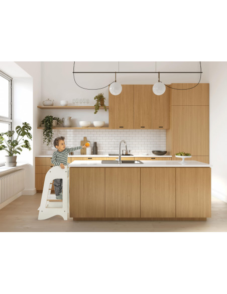 UP-Mtyz_kuleMDFalb,Turn de invatare MamaToyz Learning Tower din MDF, Alb