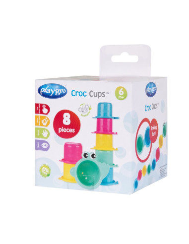 BN-18026907,Jucarie de baie, Playgro, Croc Cups, 8 piese