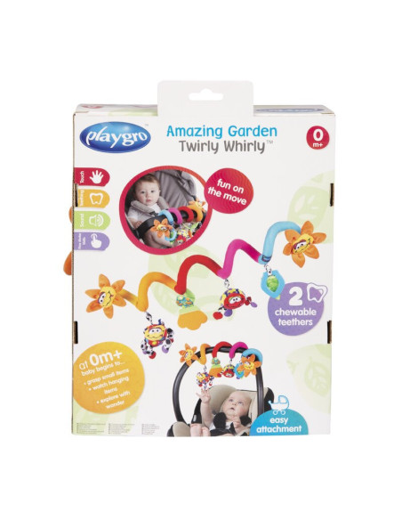 BN-0111885,Spirala cu jucarii, Playgro, Multifunctionale pentru carucior, scoica auto si patut, Cu jucarie de dentitie, Amazing 
