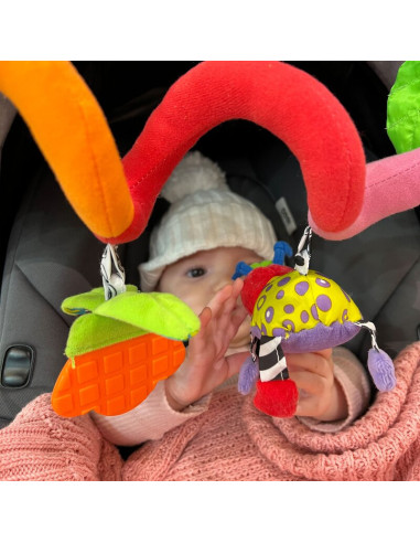 BN-0111885,Spirala cu jucarii, Playgro, Multifunctionale pentru carucior, scoica auto si patut, Cu jucarie de dentitie, Amazing 