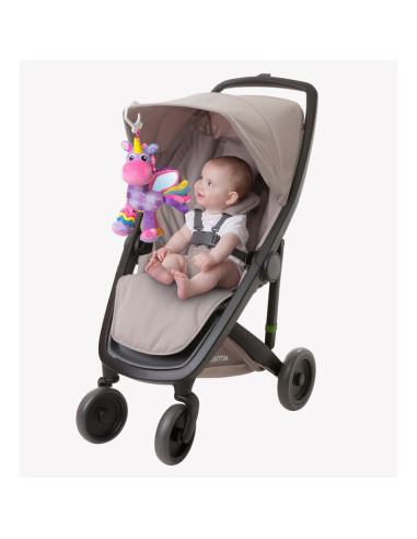 BN-186981,Jucarie pentru carucior, scoica auto si patut, Playgro, Cu jucarie de dentitie, Cu sunete, Activity Friend Stella Unic