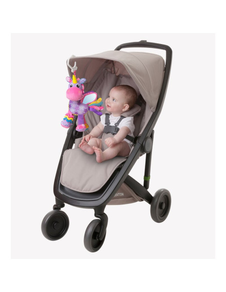 BN-186981,Jucarie pentru carucior, scoica auto si patut, Playgro, Cu jucarie de dentitie, Cu sunete, Activity Friend Stella Unic