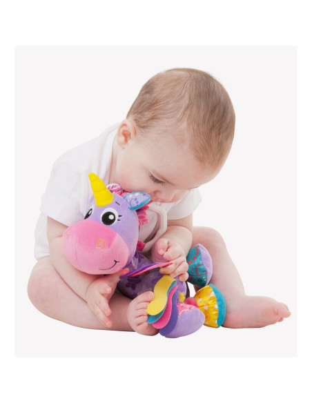 BN-186981,Jucarie pentru carucior, scoica auto si patut, Playgro, Cu jucarie de dentitie, Cu sunete, Activity Friend Stella Unic