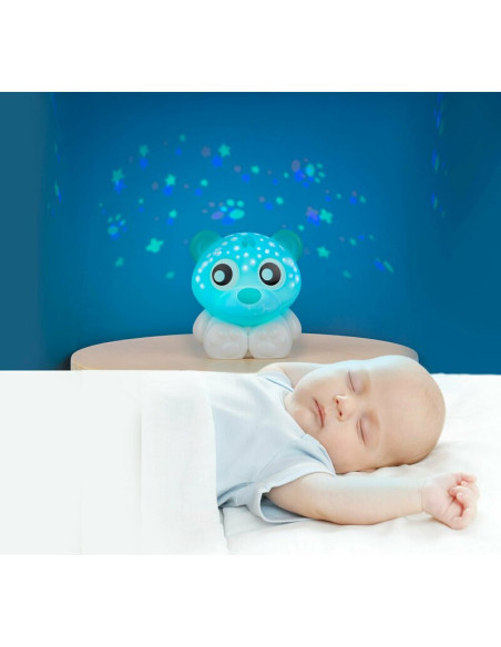 BN-188118,Lampa de veghe si proiector, Playgro, Cu 30 de minute de proiectii, Cu 2 culori, Portabila, Mint & White