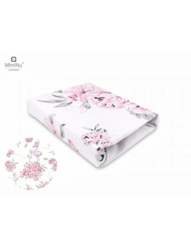 BN-6426972025188,Lenjerie patut cu 3 piese, MimiNu, Cu cearceaf 120x60 cm, Din bumbac certificat Oeko Tex Standard 100, Cu pilot