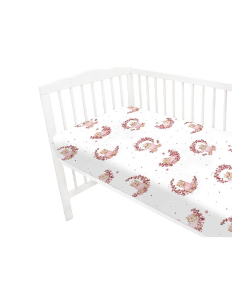 BN-6426972024990,Lenjerie patut cu 3 piese, MimiNu, Cu cearceaf 120x60 cm, Din bumbac certificat Oeko Tex Standard 100, Cu pilot