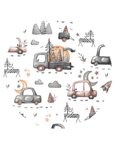 BN-6426972025003,Lenjerie patut cu 3 piese, MimiNu, Cu cearceaf 120x60 cm, Din bumbac certificat Oeko Tex Standard 100, Cu pilot 2