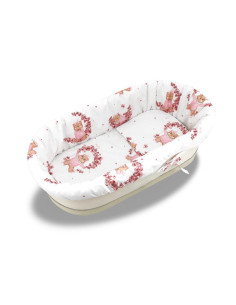 BN-6426972025034,Set pentru landou/cosulet, MimiNu, Cu protectie, saltea si pernuta, Din bumbac certificat Oeko Tex Standard 100 2