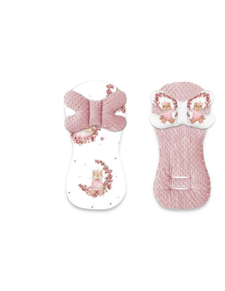 BN-6426972025065,Protectie textila, MimiNu, Pentru carucior, scaun auto si scaun de bicicleta, Cu perna Butterfly, Materiale cer