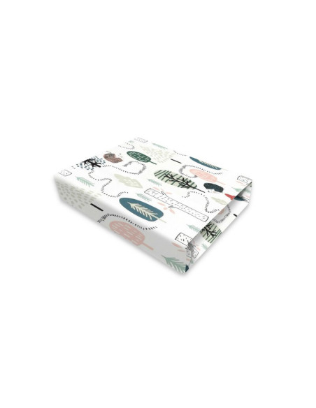 BN-6426972025102,Cearceaf cu elastic, Qmini, Pentru patut 120X60 cm, Din bumbac certificat Oeko Tex Standard 100, Hedgehog