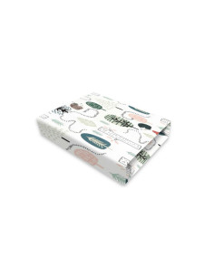 BN-6426972025126,Lenjerie pat junior cu 3 piese, Qmini, Cu cearceaf 160x80 cm, Din bumbac certificat Oeko Tex Standard 100, Cu p 2