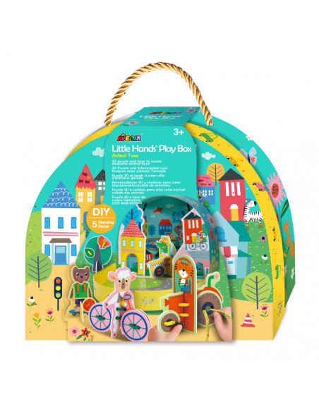 CH231915,Set de joaca creativa si libera, portabil - Orasul Animalelor