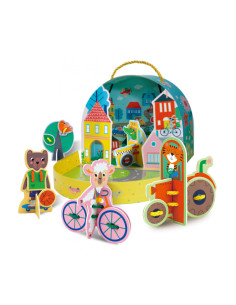 CH231915,Set de joaca creativa si libera, portabil - Orasul Animalelor 2