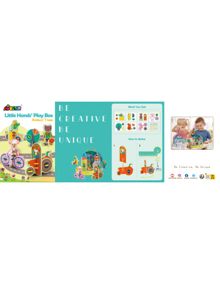 CH231915,Set de joaca creativa si libera, portabil - Orasul Animalelor