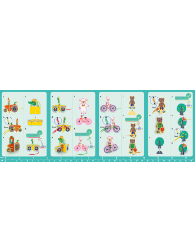 CH231915,Set de joaca creativa si libera, portabil - Orasul Animalelor