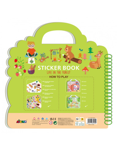 STB230005,Carte cu abtibilduri repozitionabilesi scene pop-up - Viata in Padure STB230005,Carte cu abtibilduri repozitionabilesi scene pop-up - Viata in Padure
