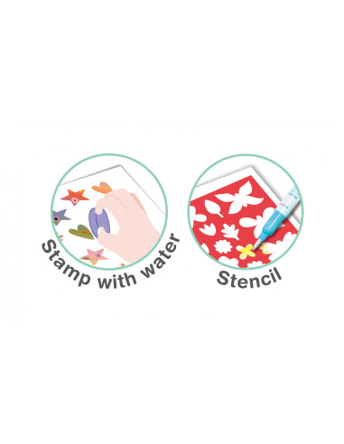 CH231897,Cea mai mare Carte de pictat cu apa, sabloane, stampile si jocuri, portabila - Basme