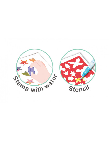 CH231897,Cea mai mare Carte de pictat cu apa, sabloane, stampile si jocuri, portabila - Basme