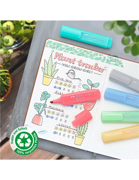 Set de 8 textmarkere Faber-Castell 1546, Pastel Set de 8 textmarkere Faber-Castell 1546, Pastel