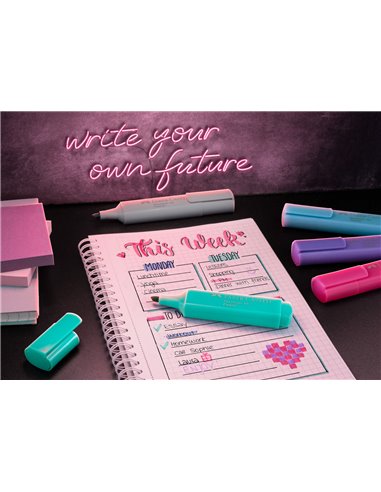 Set de 8 textmarkere Faber-Castell 1546, Pastel Set de 8 textmarkere Faber-Castell 1546, Pastel